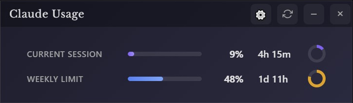 Claude Usage Widget
