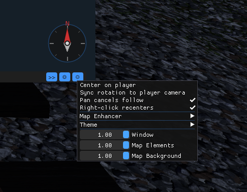 Opacity controls settings panel